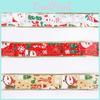 Charming 10 Meter Christmas Santa Snowman Ribbons In Red Yellow And White Colors
