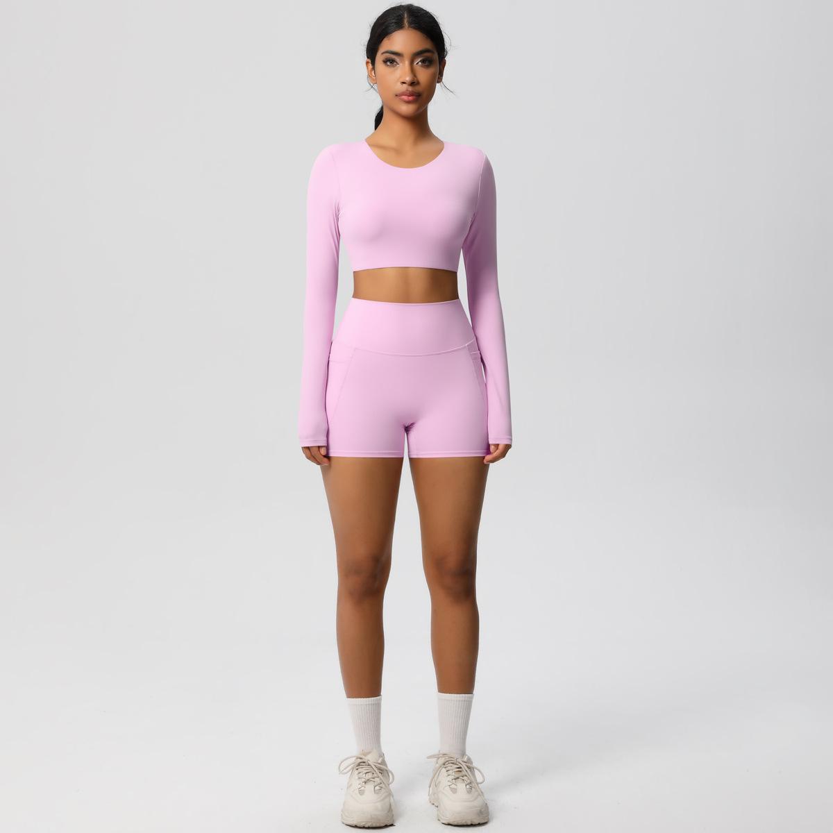 

Новый облегающий комплект для йоги с высокой талией, быстросохнущий, дышащий, для активного отдыха, бега, фитнеса, комплект из двух предметов для женщин XL