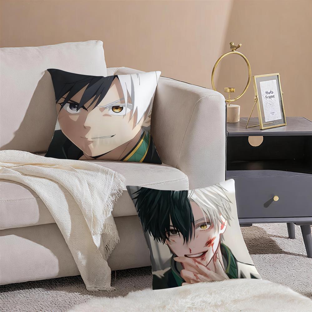Anime energetic WWind BBreaker Cushion Cover Pillowcase Short Plush Invisible zipper Room Sofa Cushion Cover