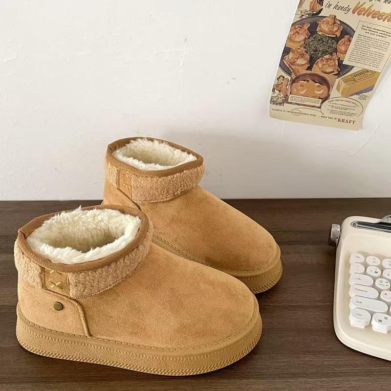 

Ретро Платформа Для Увеличения Нескользящие Теплые Зимние Сапоги Женские Новые Зима 2025 Плюс Бархатная Подкладка Короткие Хлопковые Ботинки. 40 оранжевый