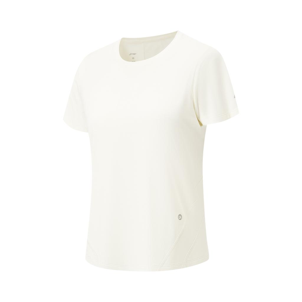 Li Ning Fitness Series Solid Color Soft Simple Versatile Casual Short Sleeve T-Shirt Women Tops ATSW332-1