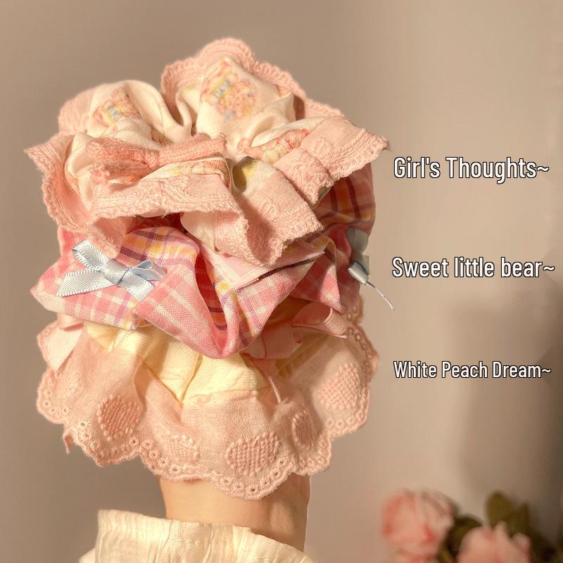 Children's Floral Lace Double-Layer Scrunchie Hair Tie