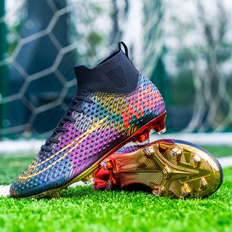 Men Football Shoes Society Football Boots Top-Level High Quality Ultralight Students Training Cleats Field Boy Football Boots