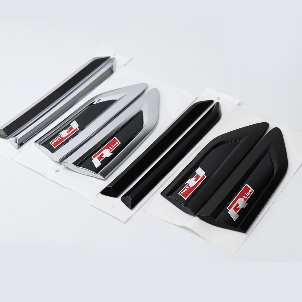 For VW 17 to 17 years ago Tiguan L Cool 2pcs Car Body Fender Side 3D ABS Plastic Knife Side Emblem VW Rline GTI Logo Valve Cap NG5