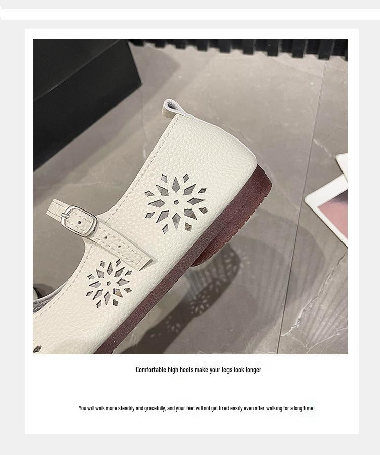 Women's Soft Bottom Embossed Breathable Loafers with Hollowed-Out Design