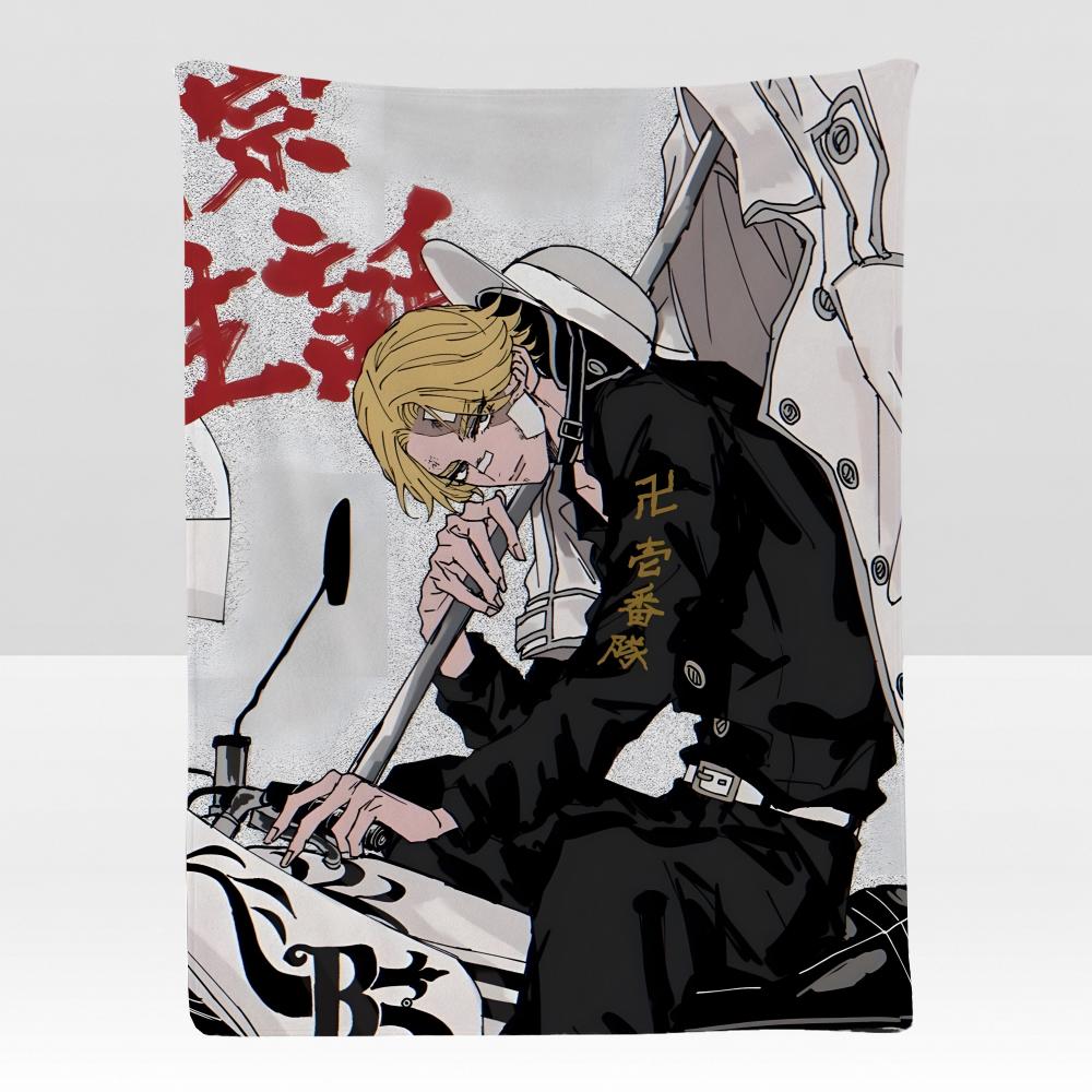 Anime TTokyo RRevengers Throw Soft Flannel Blanket for Bed Bedroom Sofa Picnic Throw Skinfriendly Breathable Gift Cover