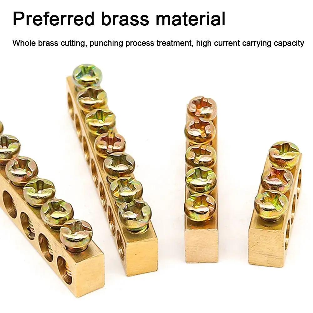 Copper Wire Connector Multi-specification With Hole Screw Copper Bar Terminal Zero Ground Terminal Power Distribution Cabinet