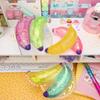 Glitter Banana Stress Sugar Ball Stress Relief Clear Banana Squeeze Sensory Toy Anxiety Relieving Simulated Fruit Stress Toy