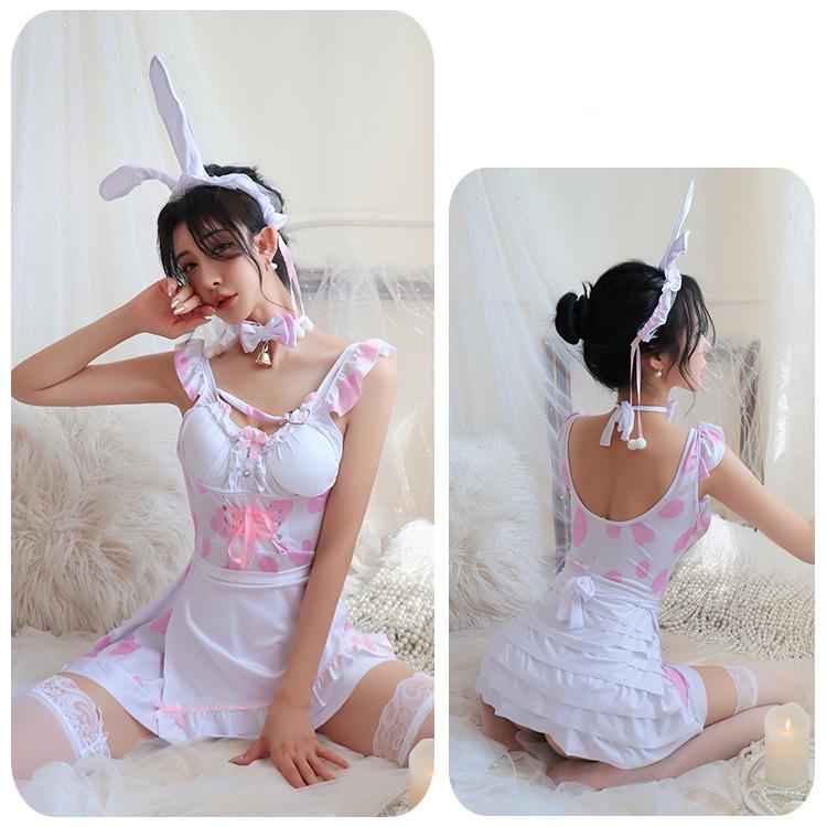 Sex lingerie Sexy Cow Set Maid Dress Rabbit Girl Uniform Temptation Pure Desire Sleeping Dress anal ethical toys Women's pajamas