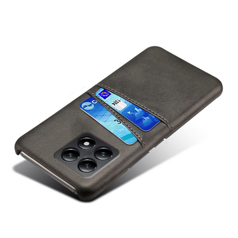 For Xiaomi 14T Case Dual Card Slots PU Leather+Hard PC Phone Cover