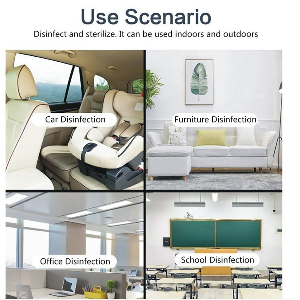 Wireless Rechargeable Nano Blue Light Atomizer Disinfection Sprayer 2600mAH UK/US/EU Plug White 800ML