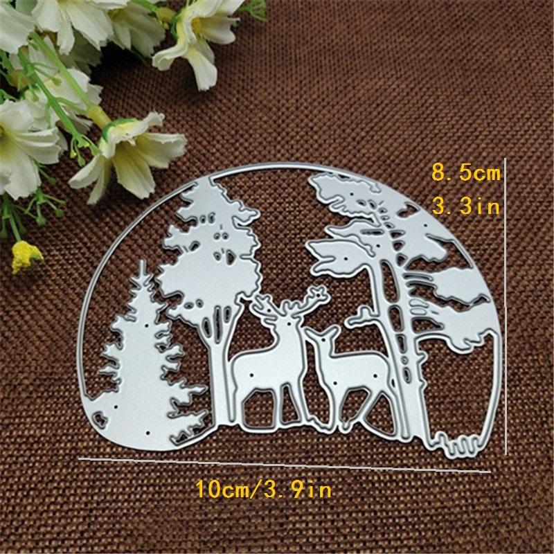 1pcs Christmas Tree Cutting Dies Stencils Animal Deer Frames Metal Cutting Dies Stencils For DIY Scrapbooking Album Paper Card