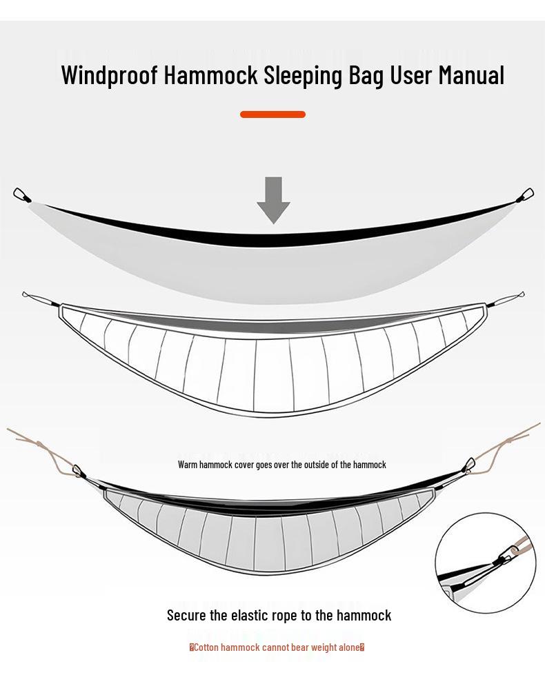 Lightweight Double Sleeping Bag Hammock: Portable, Cold-Protective, Warm Quilt for Outdoor Camping