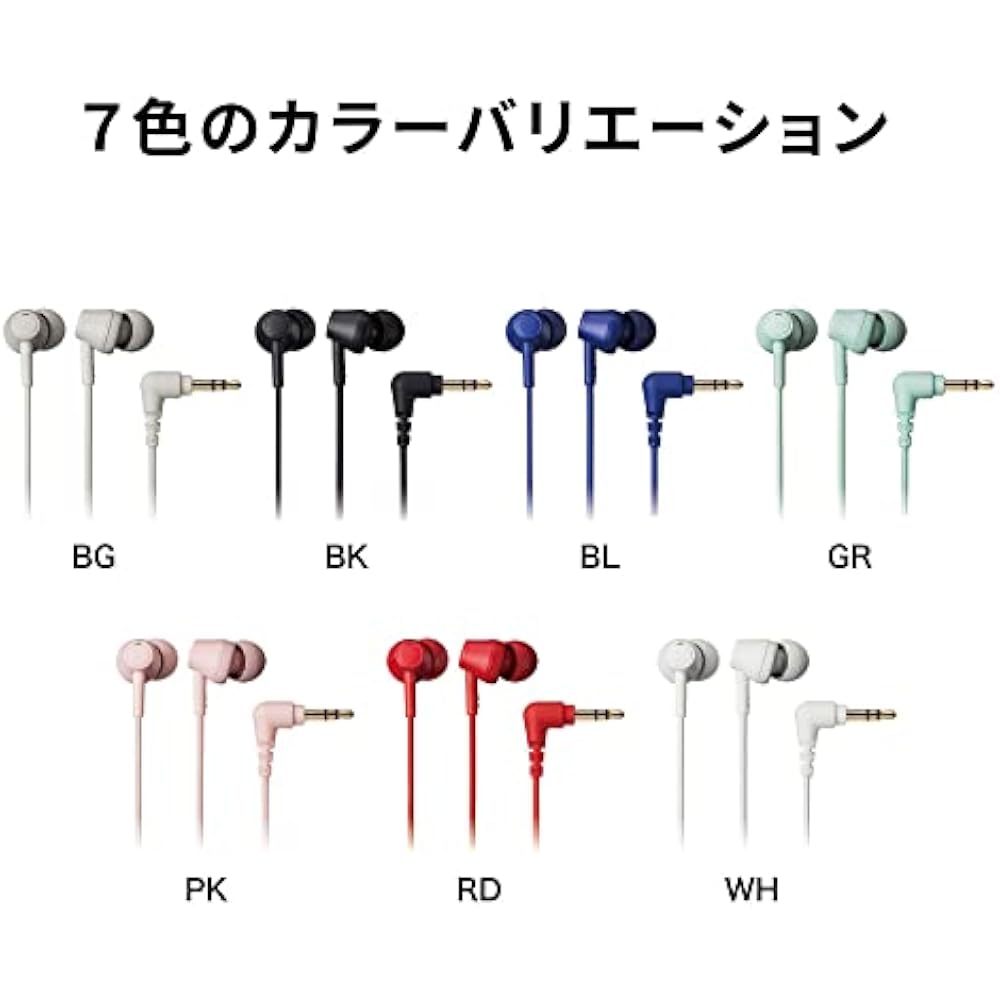 Audio-Technica ATH-CK350X BK Wired In-Ear Headphones, Recycled Plastic Blend, Antibacterial, Comp...