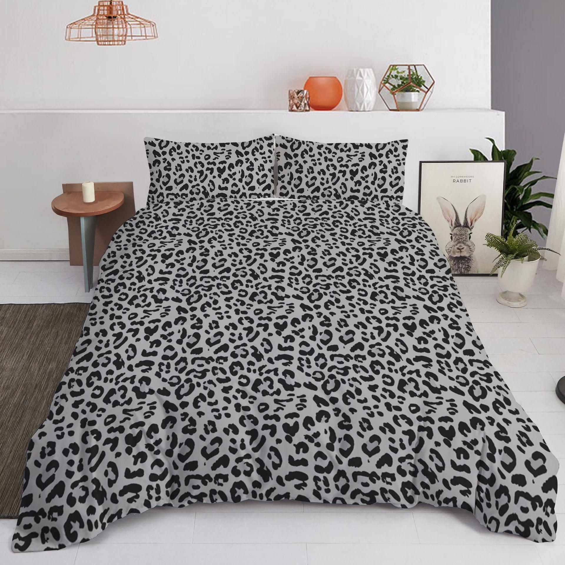 

3D Digital Printing Three-Piece Bedding Quilt Cover, Three-Piece Quilt Cover Home Textile 135 * 200cm 50 * 80cm * 1 two-piece set