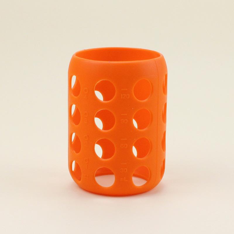 

Силиконовый чехол для стеклянной детской бутылочки Защитный силиконовый чехол для бутылочки с молоком Диаметр 5,5-6 см Силиконовый чехол для бутылки с водой S оранжевый