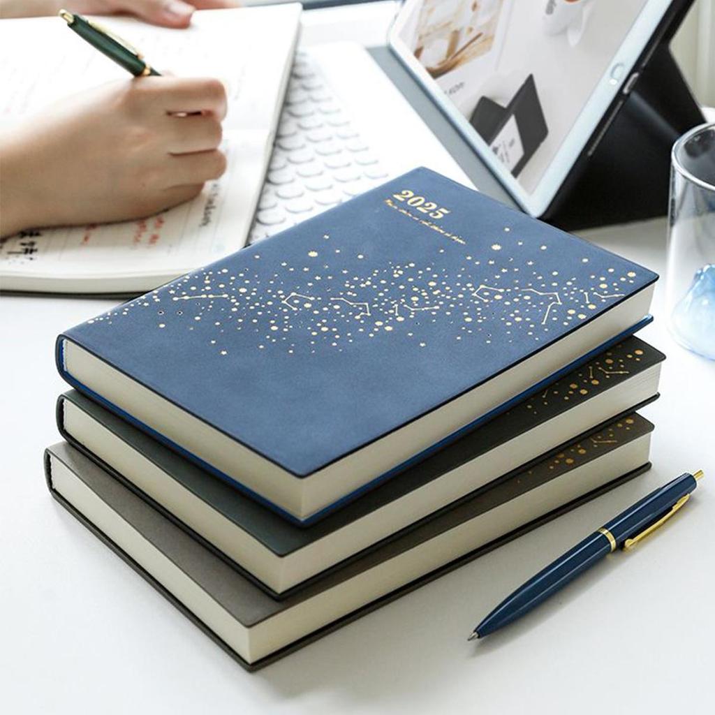A5 Leder Studenten 2025 Zeitplaner Ganzjahresplaner Business Notizblock 365 Tage Tagesplaner Memo Notizbuch 178 Blatt 356 Seiten