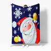 Soft Fluffy Throw Blanket Cozy Warm Bedspread Home Decor Gift Christmas Santa Claus Pattern Shaggy Plush Blanket