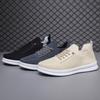 Hollow fly-woven men's shoes summer new mesh breathable and comfortable men's one-pedal simple round head men's casual shoes