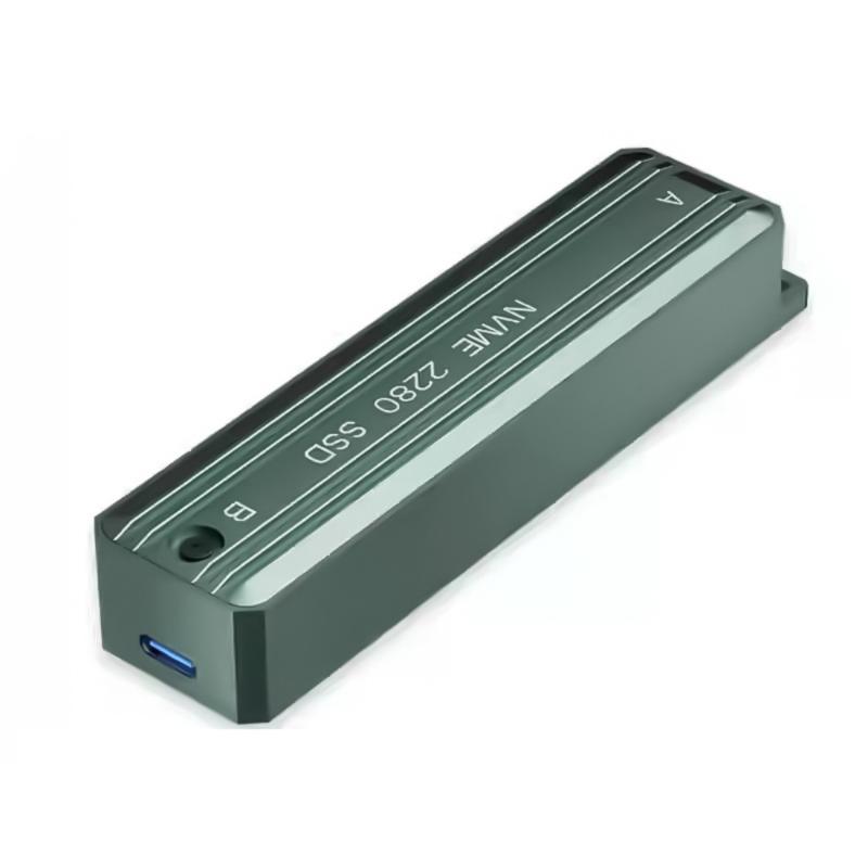 Портативный корпус для жесткого диска M.2 NVME 2280, двойной отсек, алюминиевый корпус, поддерживает скорость передачи 10 Гбит/с, адаптер для внешнего хранения 1