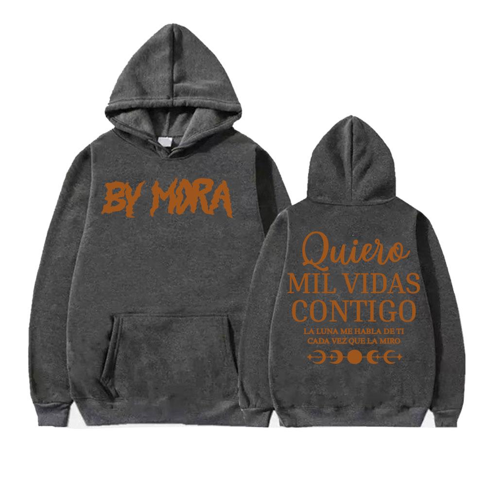 Rapper Mora Quierc Mil Vidas Contigo Hoodies Harajuku Clothes Autumn Winter Pullovers Men Women High Quality Cotton Sweatshirts