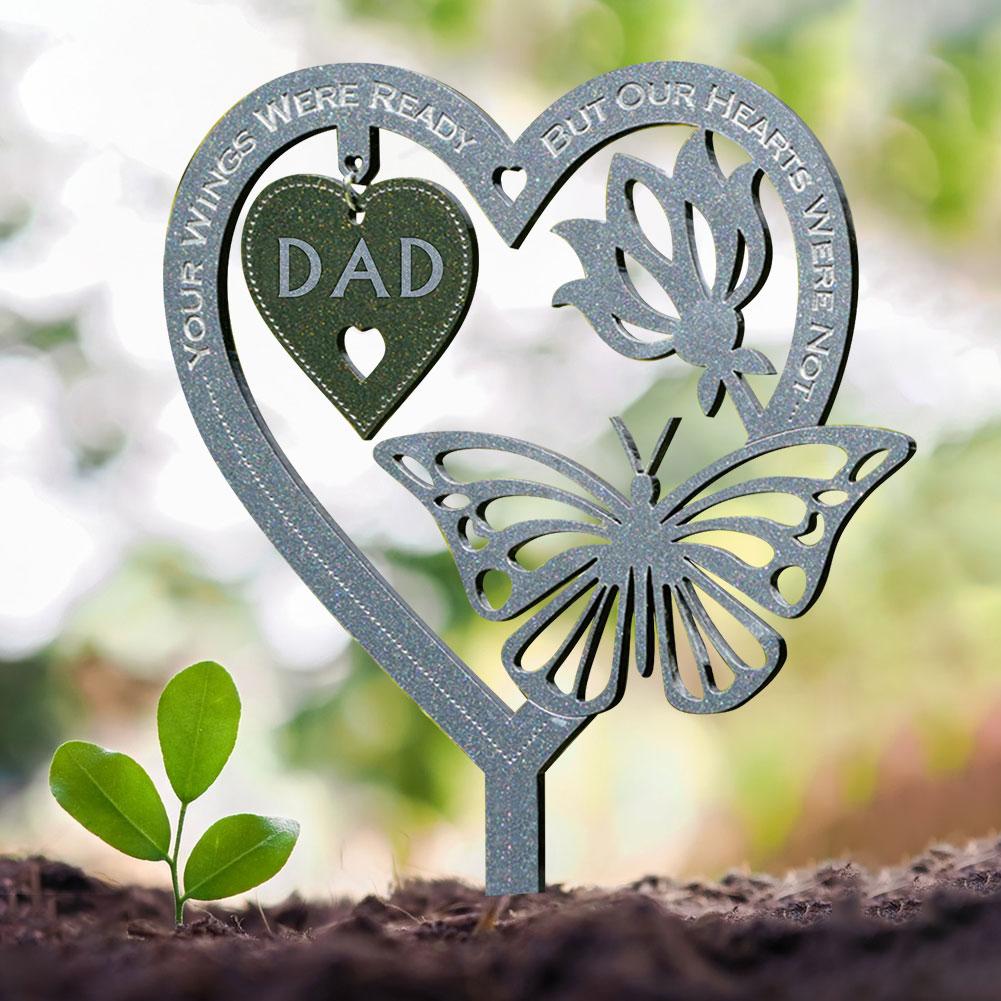 Grabdekorationen für Friedhofsgartenornamente Markierung Herz Dekorative Grabmarkierungen Friedhofseinsatz Gartenschild für den Außenbereich