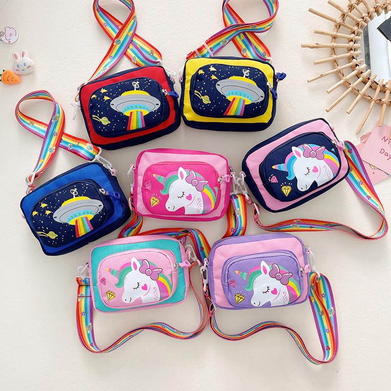 Adorable Cartoon Kids Shoulder Bag Breathable Durable Oxford Cloth Cute Accessory