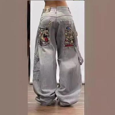 Jeans Unisex Rectos Sueltos con Degradado Y2K