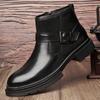 Fashion Classic Men Dress Boots outdoor Pointed Toe Lace-up Men genuine Leather Ankle Boots dress Comfortable Men's Chelsea Boots