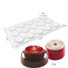 1 Pc 15 Pleated Chocolate Chips Pleated Silicone Mousse Mold, Round Origami Cake Edge Decoration DIY Baking
