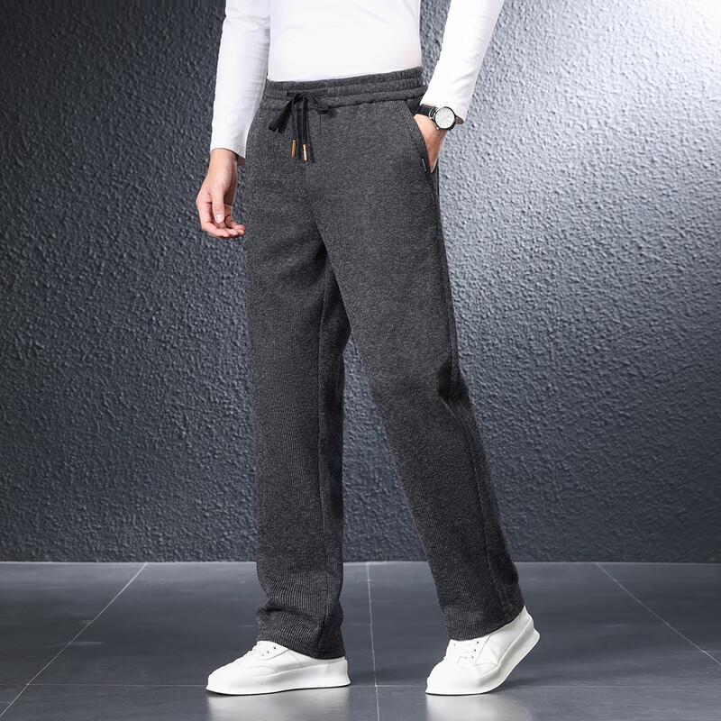 Yiliteng Men's Thickened Fleece-Lined Casual Pants YTMSDKY9307