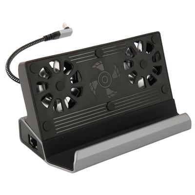 For Steam Deck Docking Station 10 In 1 for Rog Ally Dock with 5 USB 3.0 2.0 Dual Cooling Fan HD Multimedia Interface 4K