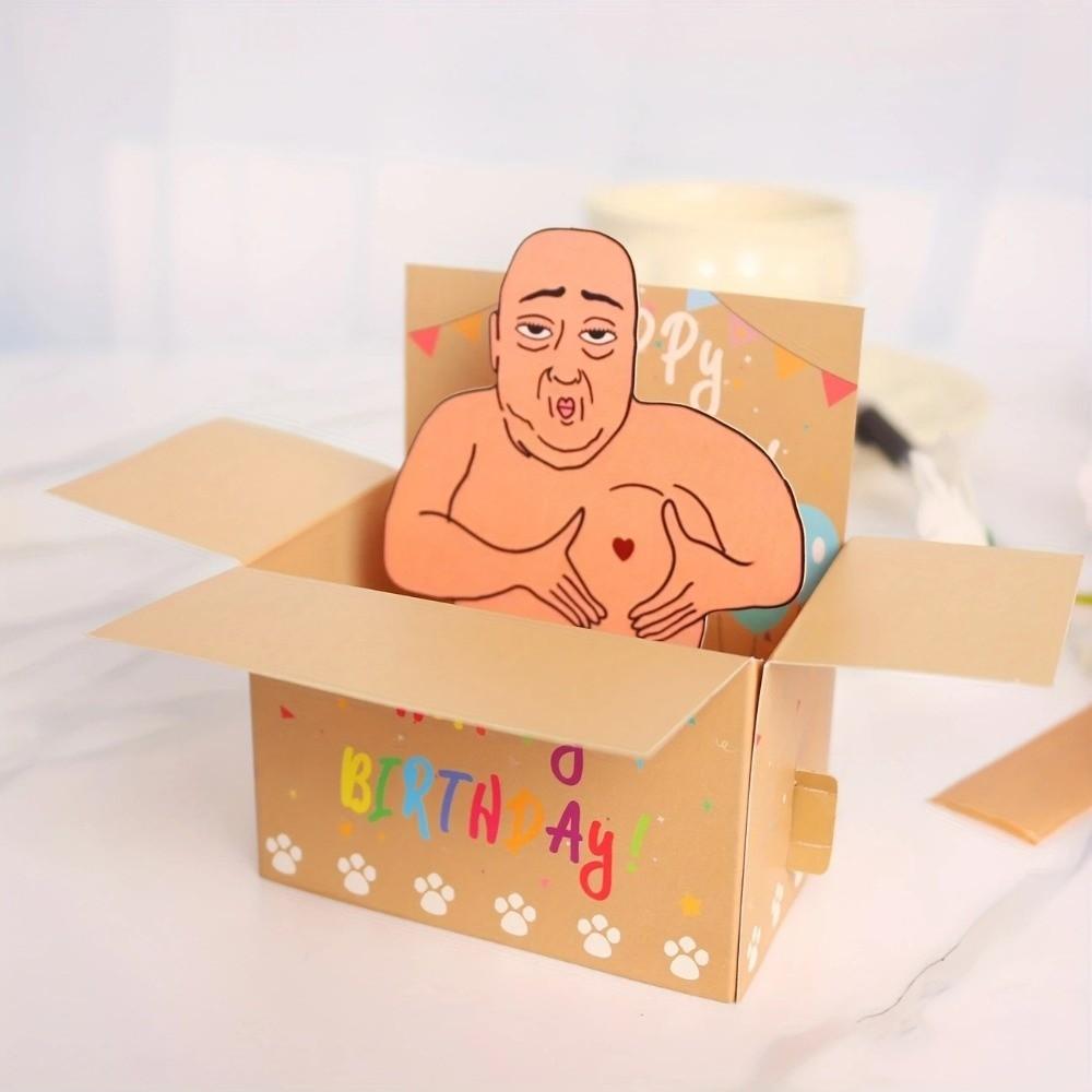 Novelty 3D Birthday Greeting Card Funny Invitation Card Happy Birthday Card Birthday Party