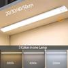 LED Ultra Thin Under Cabinet Lights Motion Sensor Night Light Wireless Rechargeable 3 Color Lamp Kitchen Closet Cabinet Lighting