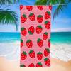 Serviette de Plage Microfibre Fraises Serviette de Bain Absorbante Fruits Légère Séchage Rapide Serviette de Piscine Parfaite pour Hommes et Femmes