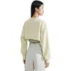 Calvin Klein Jacquard Long Sleeve Top Round Neck Short Pullover Sweatshirt Casual Set Women Tops J222300-LCE