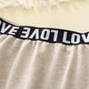 Korean Style 2-Piece Set: Round Neck Lettered Top & Pleated Skirt for Girls