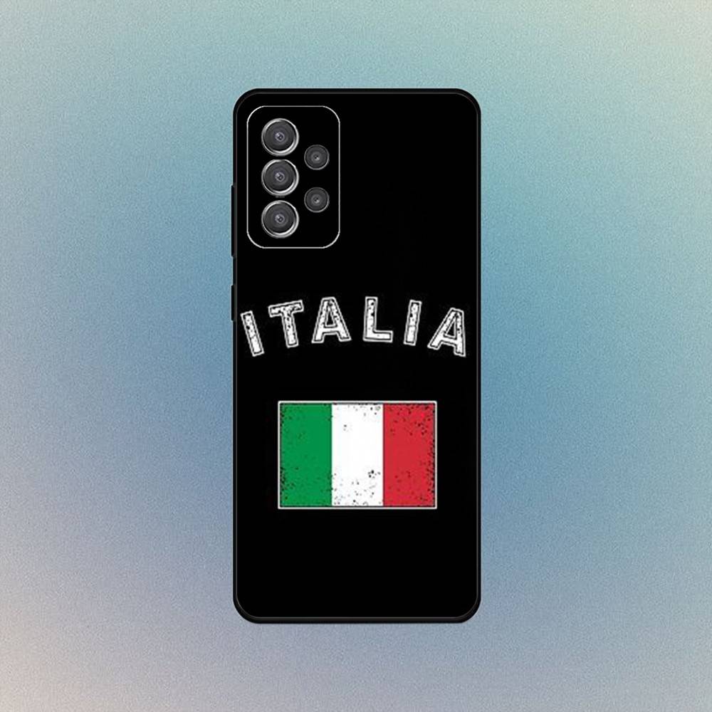 Map Italy Flag Phone Case For Samsung S25,S24,S21,S22,S23,S30,Ultra,S20,Plus,Fe,Lite,Note,10,9,5G Black Cover