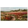Abstrakte Leinwandposter und Drucke Wandbild für Wohnzimmer Mohnfelder Landschaft Impressionistisches Ölgemälde