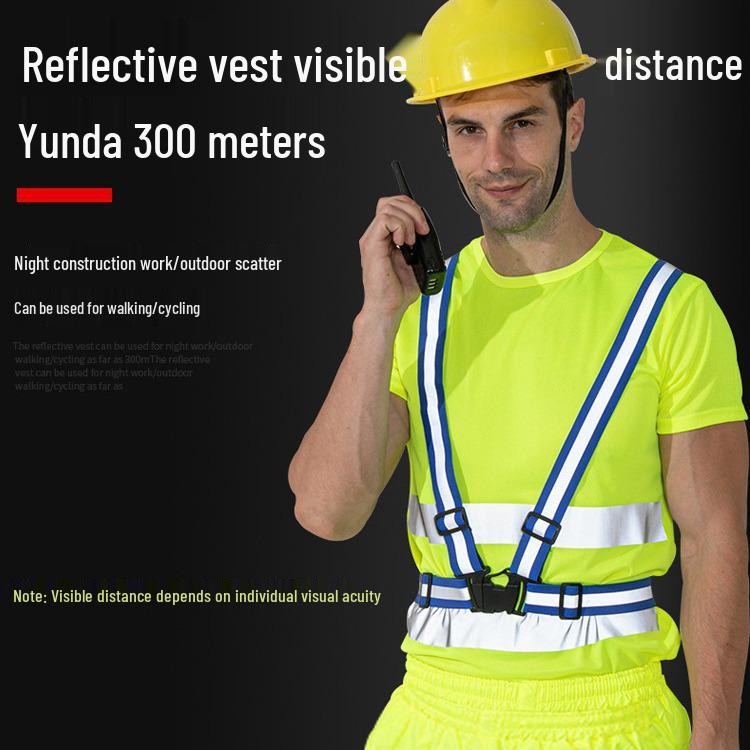 High Visibility Reflective Vest for Safety in Night Running, Cycling, Sanitation, and Construction