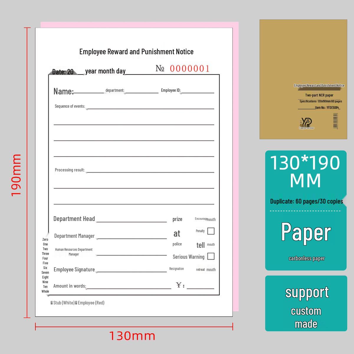 32k Employee Reward & Penalty Notice Form - Employee Recognition & Disciplinary Action Form