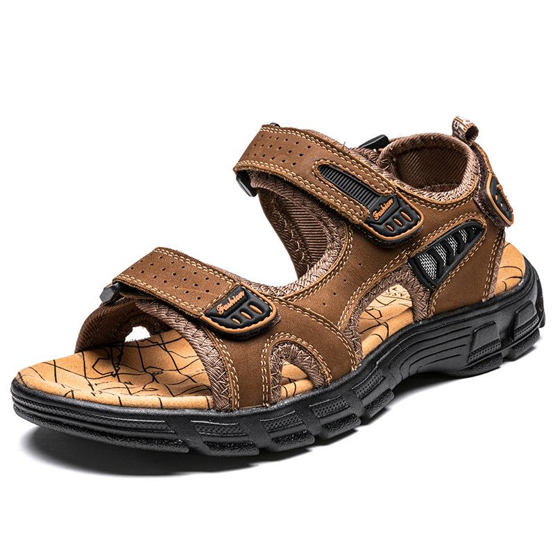 

2025 summer new fashion men s bag head large size beach sandals summer teen open toe breathable sandals 38