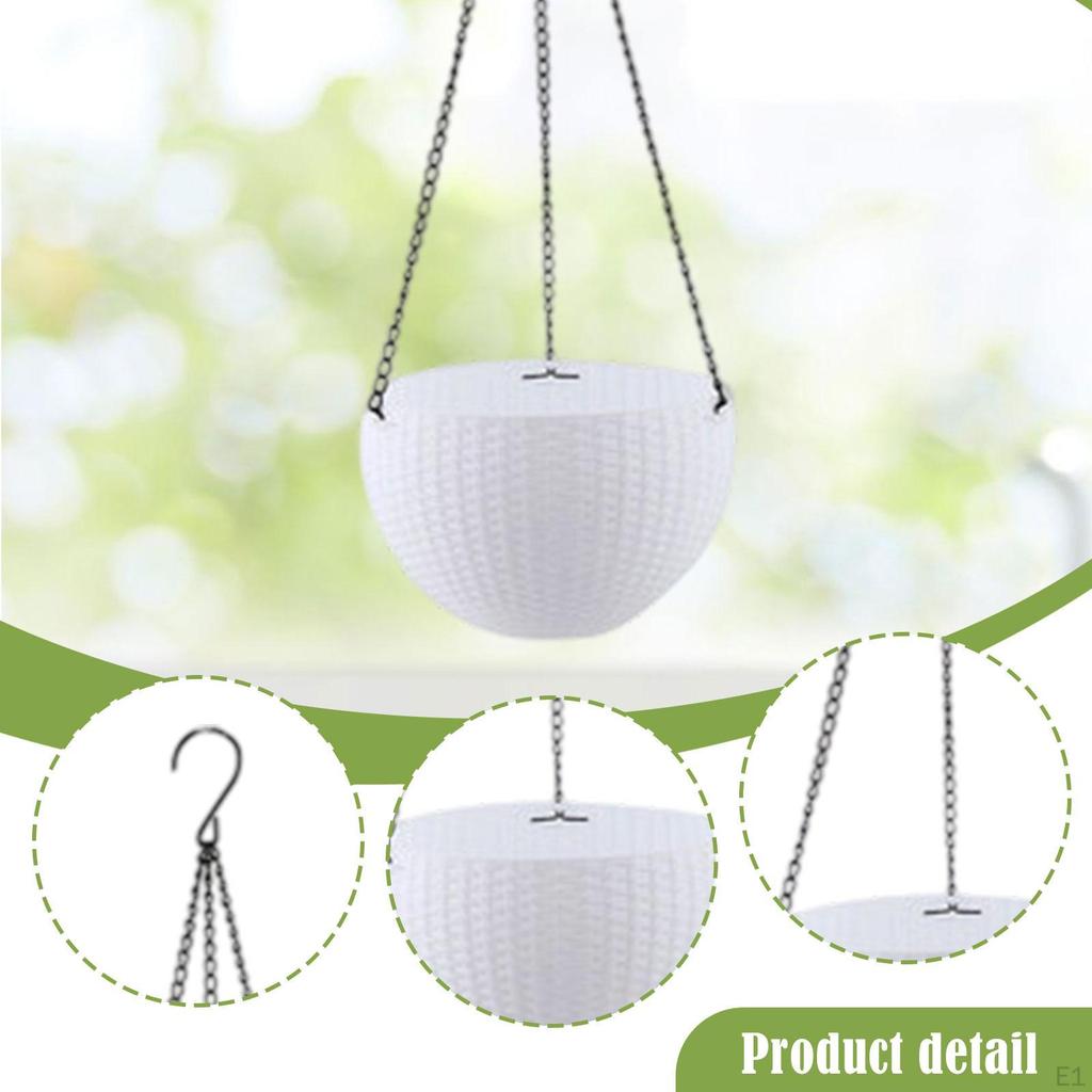 Hanging Planter Floral Container Automatic Water Absorption Flower Pot Self Watering Basket