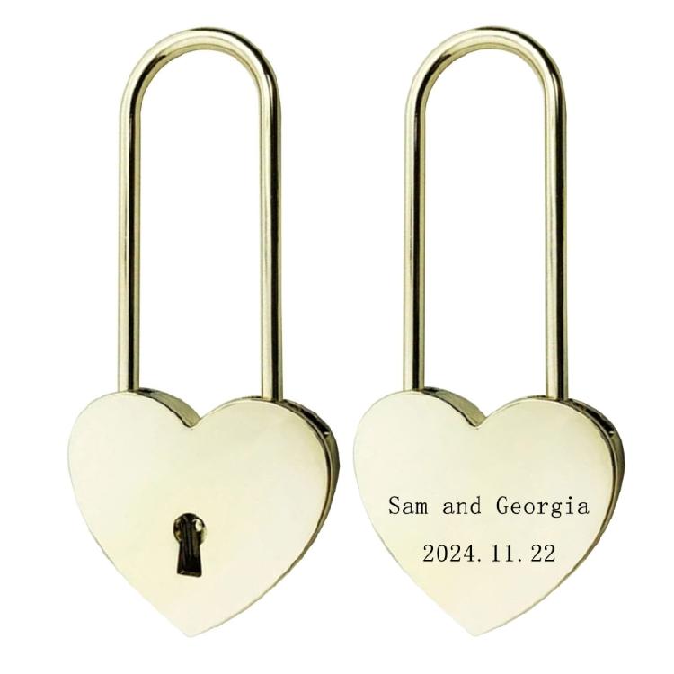 Индивидуальный кулон-замок в форме сердца Индивидуальный замок любви Замок с индивидуальной гравировкой и ключом Замок в форме сердца