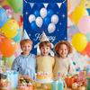 16th Birthday Door Cover 71x35 Inch Blue and Silver Birthday Banner for Party Decorations Balloon Ribbon Backdrop Sign for Boys Girls Teens Photo