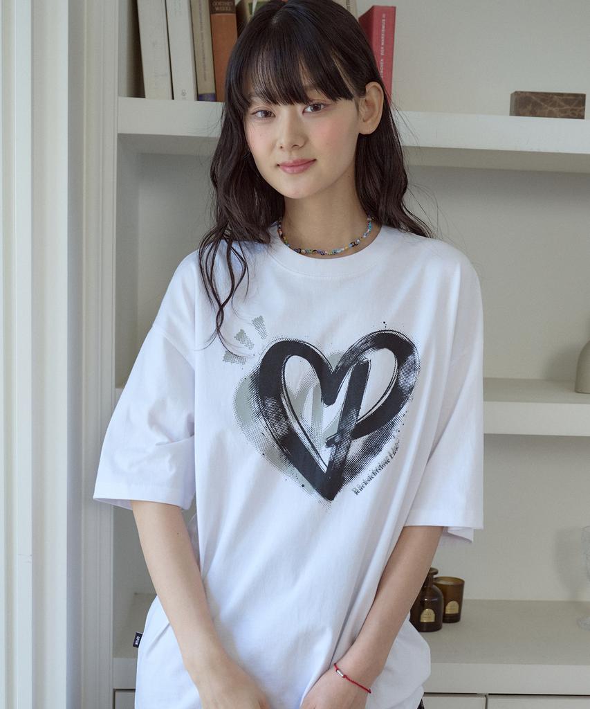 CPGN STUDIO Mono Heart Short Sleeve T-Shirt White