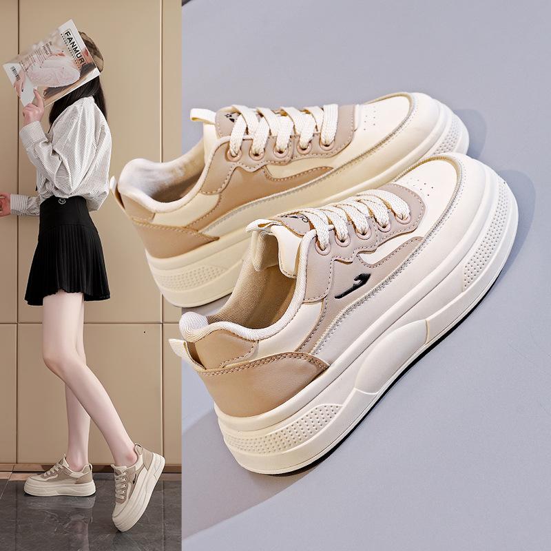 New Breathable Little White Shoes 2025 Spring and Autumn Height Increase Thin Sole Casual Korean Version College Style Board Shoes Women HY-312