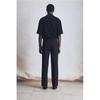 H M Linen Blend Tailored Pants Regular Fit Black