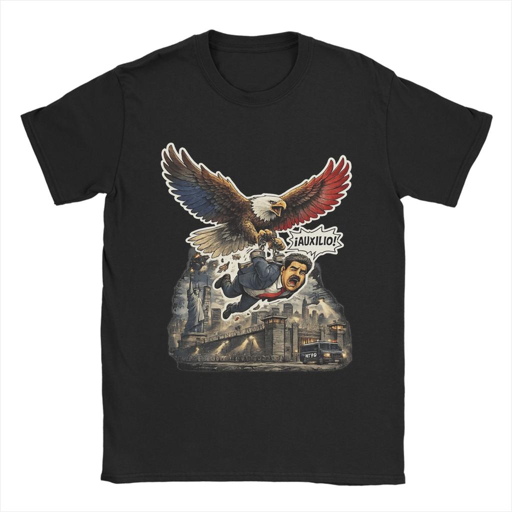 Men's T-Shirts Nicolas Maduro Wanted Vintage Pure Cotton Tees Short Sleeve  T Shirt Round Collar Clothes Classic