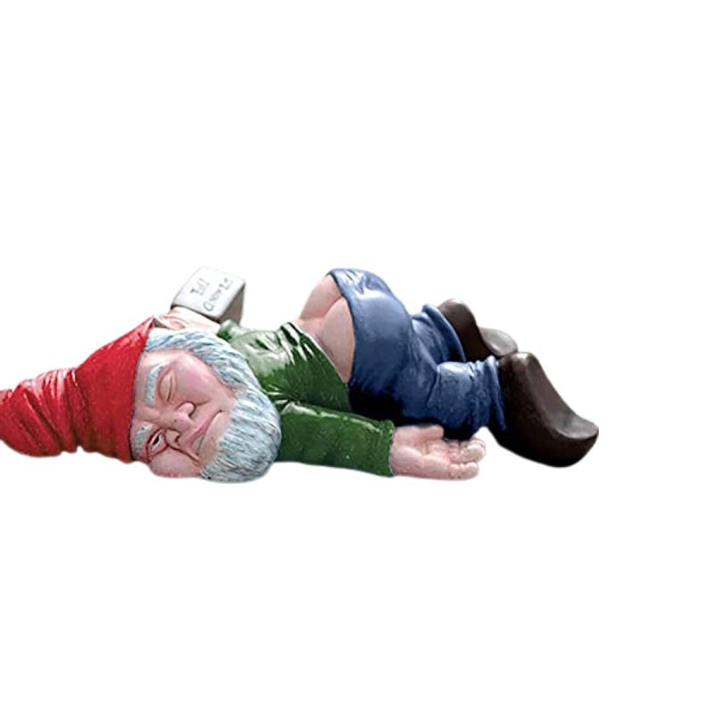 

Gnome Garden Statue Naughty Ornaments Funny Home Miniature Statue Resin Dwarfs Green Red